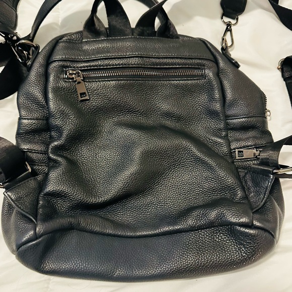 Black Leather Women\'s Backpack main image 4
